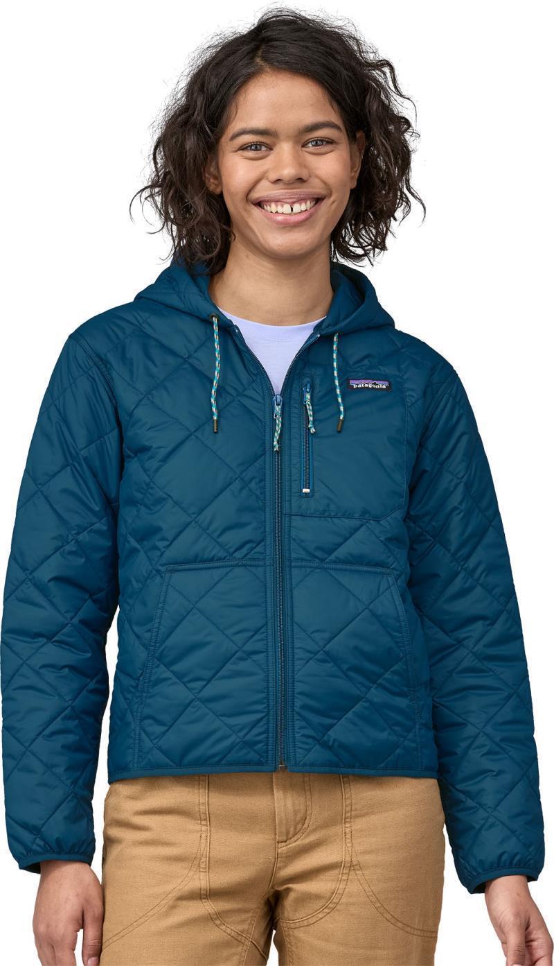 Diamond Quilted Bomber Hoody - Womens - Lagom Blue 2