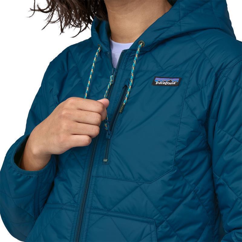 Diamond Quilted Bomber Hoody - Womens - Lagom Blue 5