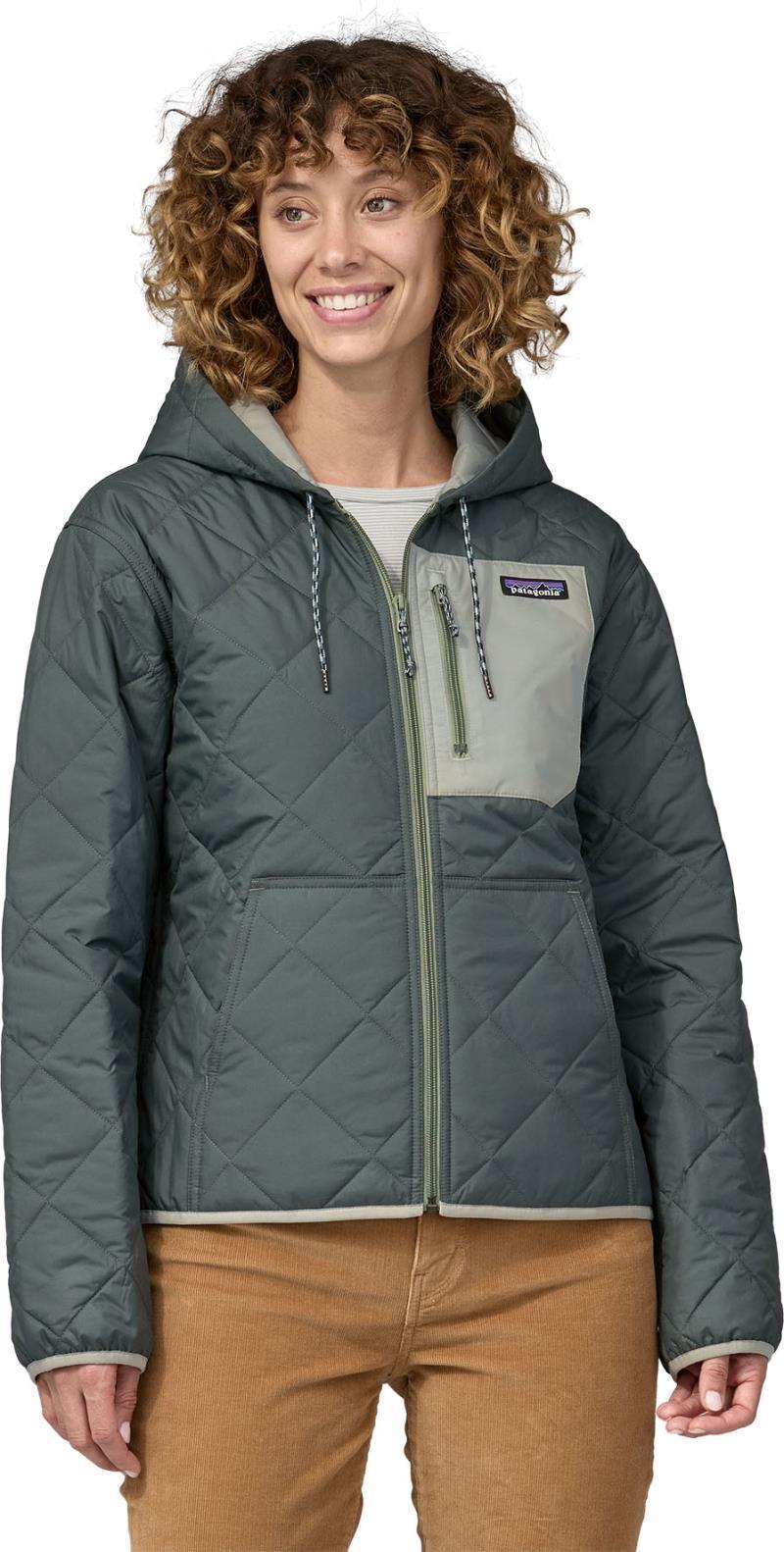 Diamond Quilted Bomber Hoody - Womens - Nouveau Green 2