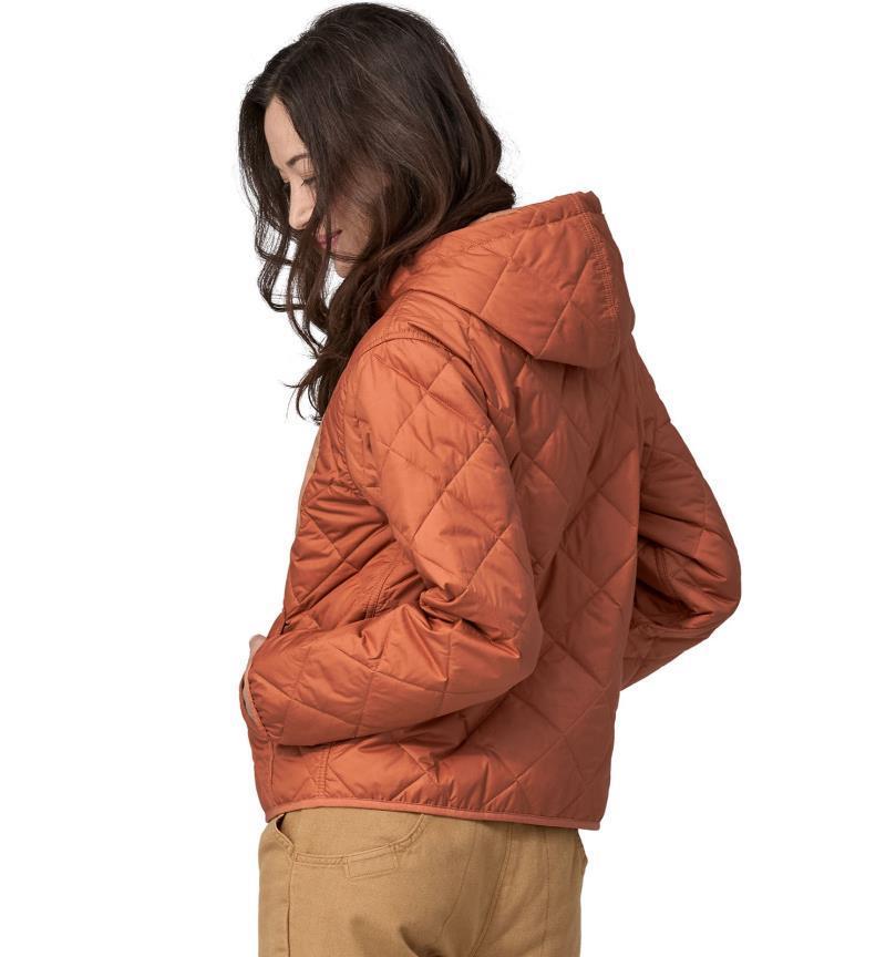 Diamond Quilted Bomber Hoody - Womens - Sienna Clay 3
