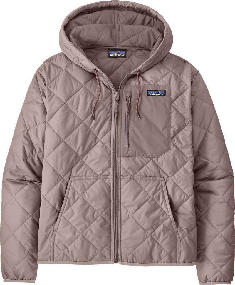 Diamond Quilted Bomber Hoody - Womens - Stingray Mauve 1