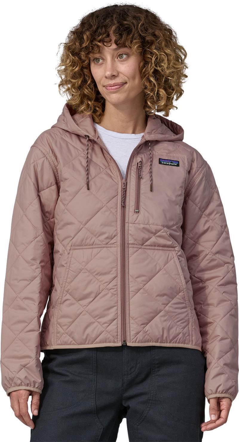 Diamond Quilted Bomber Hoody - Womens - Stingray Mauve 2