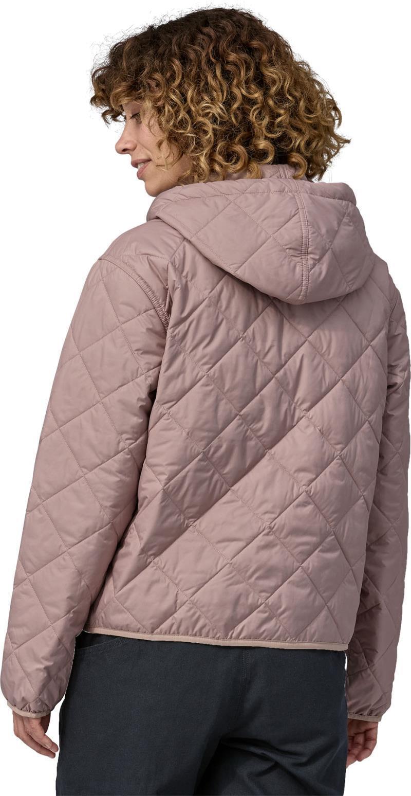 Diamond Quilted Bomber Hoody - Womens - Stingray Mauve 3