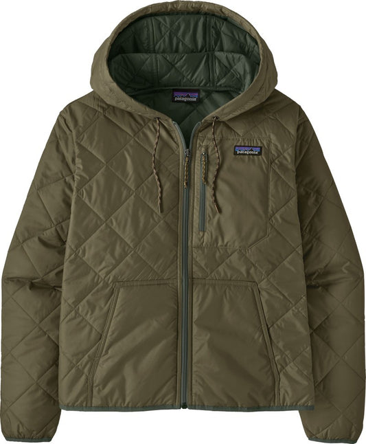 Diamond Quilted Bomber Hoody - Womens - basin green 1