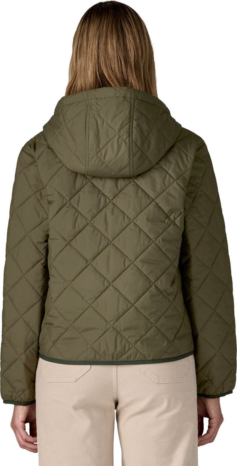 Diamond Quilted Bomber Hoody - Womens - basin green 1