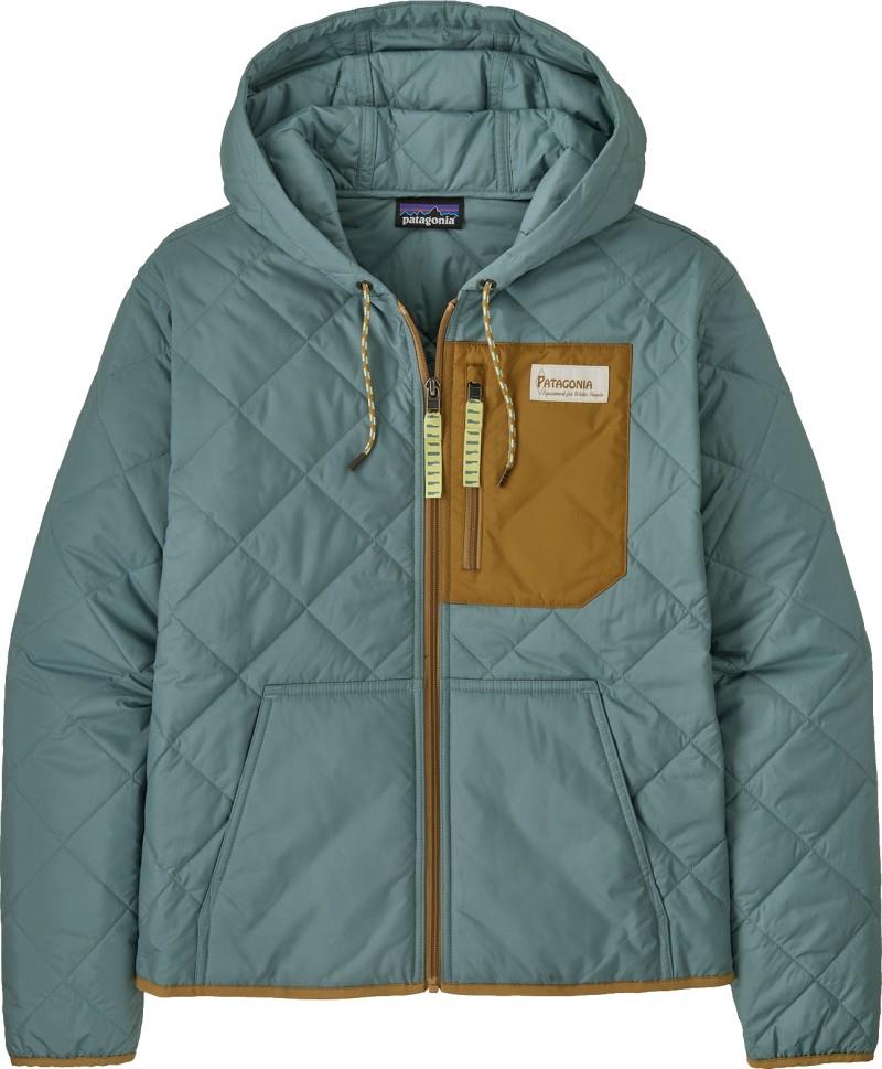 Diamond Quilted Bomber Hoody - Womens - blue sage 1