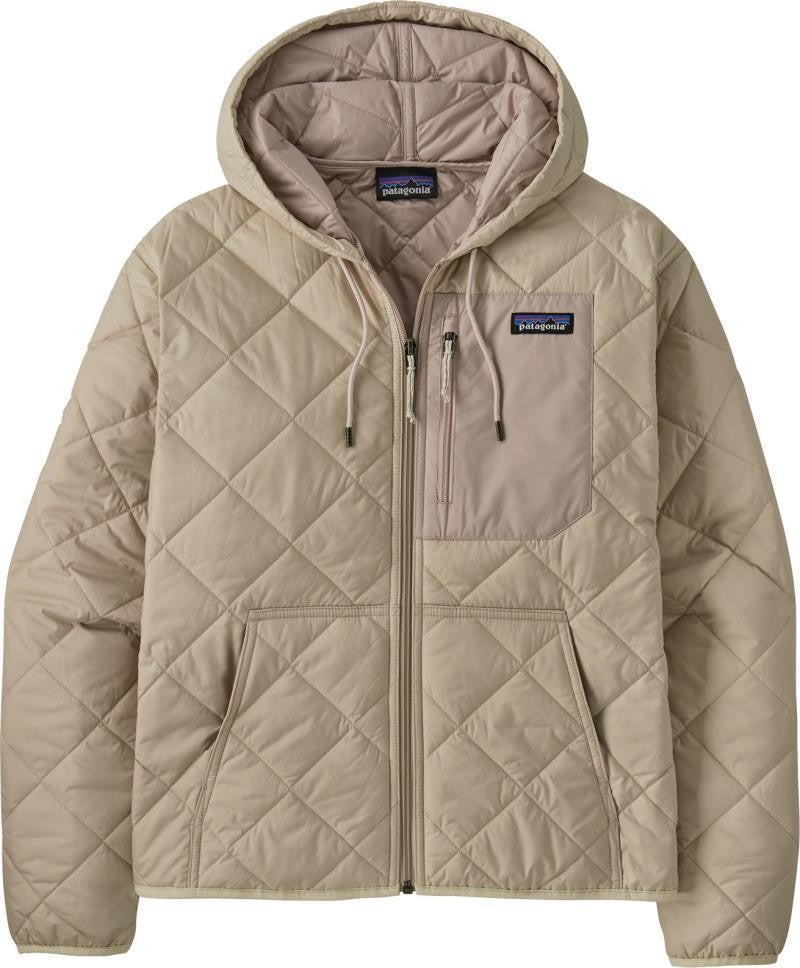 Diamond Quilted Bomber Hoody - Womens - pumice 1