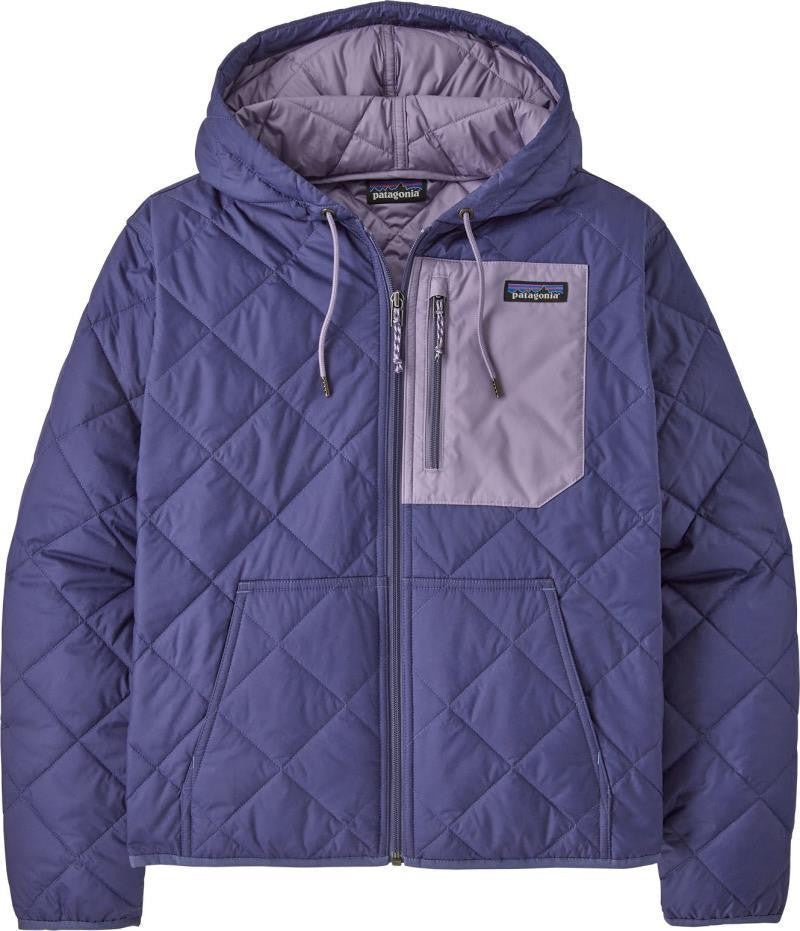 Diamond Quilted Bomber Hoody - Womens - solstice purple 1