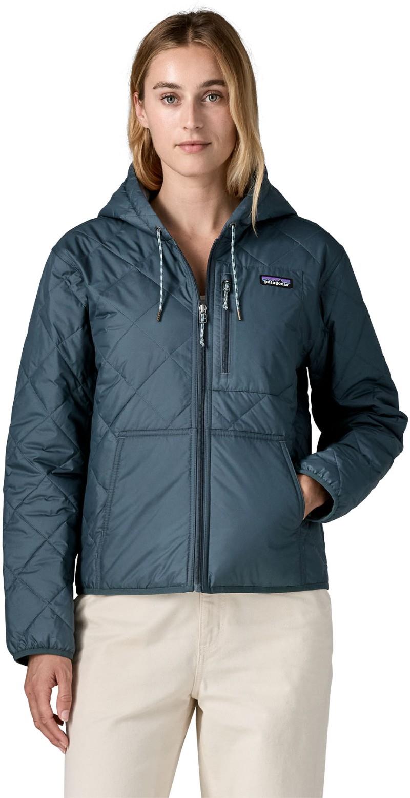 Diamond Quilted Bomber Hoody - Womens - summit blue 1