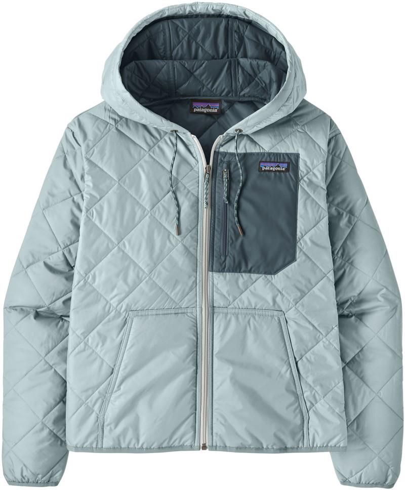 Diamond Quilted Bomber Hoody - Womens - virtually blue 1