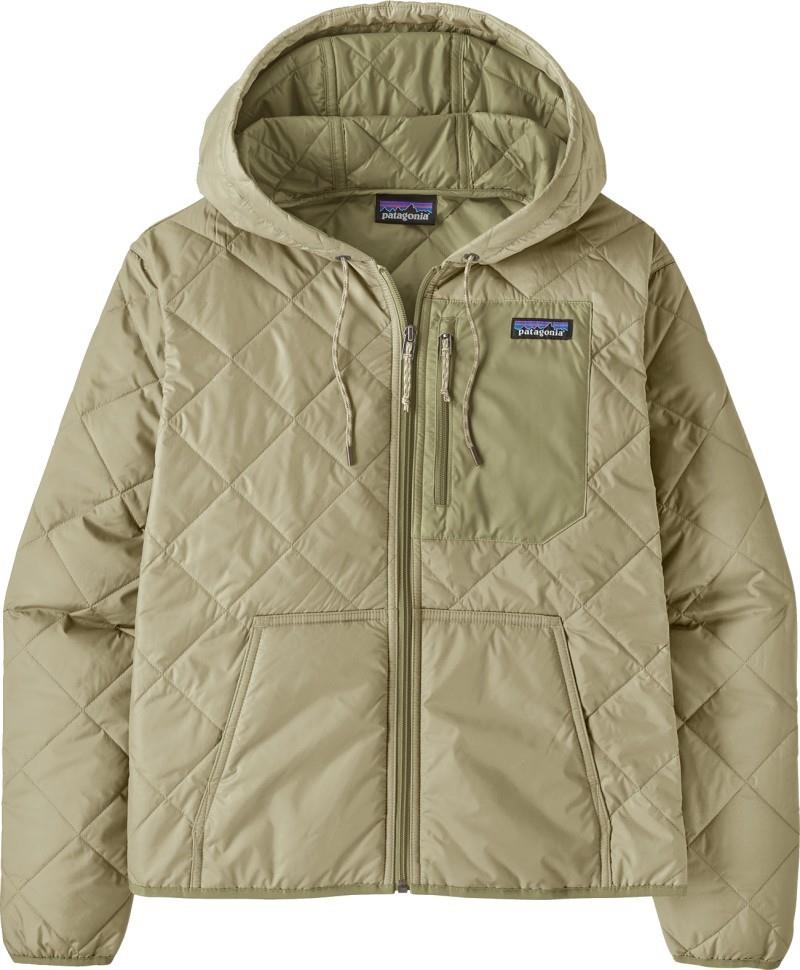 Diamond Quilted Bomber Hoody - Womens - weathered stone 1