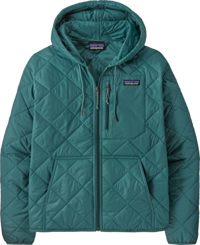 Diamond Quilted Bomber Hoody - Womens - wetland blue 1