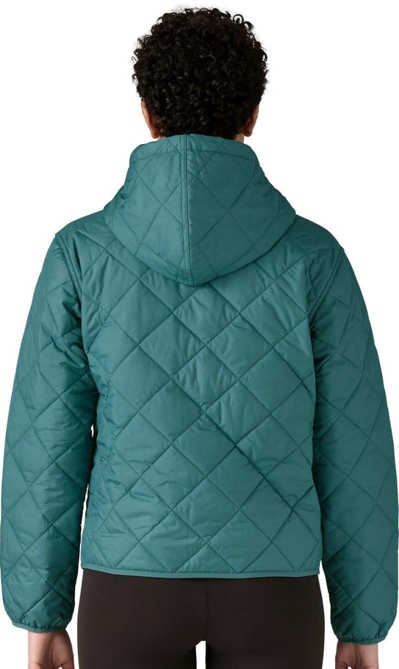 Diamond Quilted Bomber Hoody - Womens - wetland blue 1