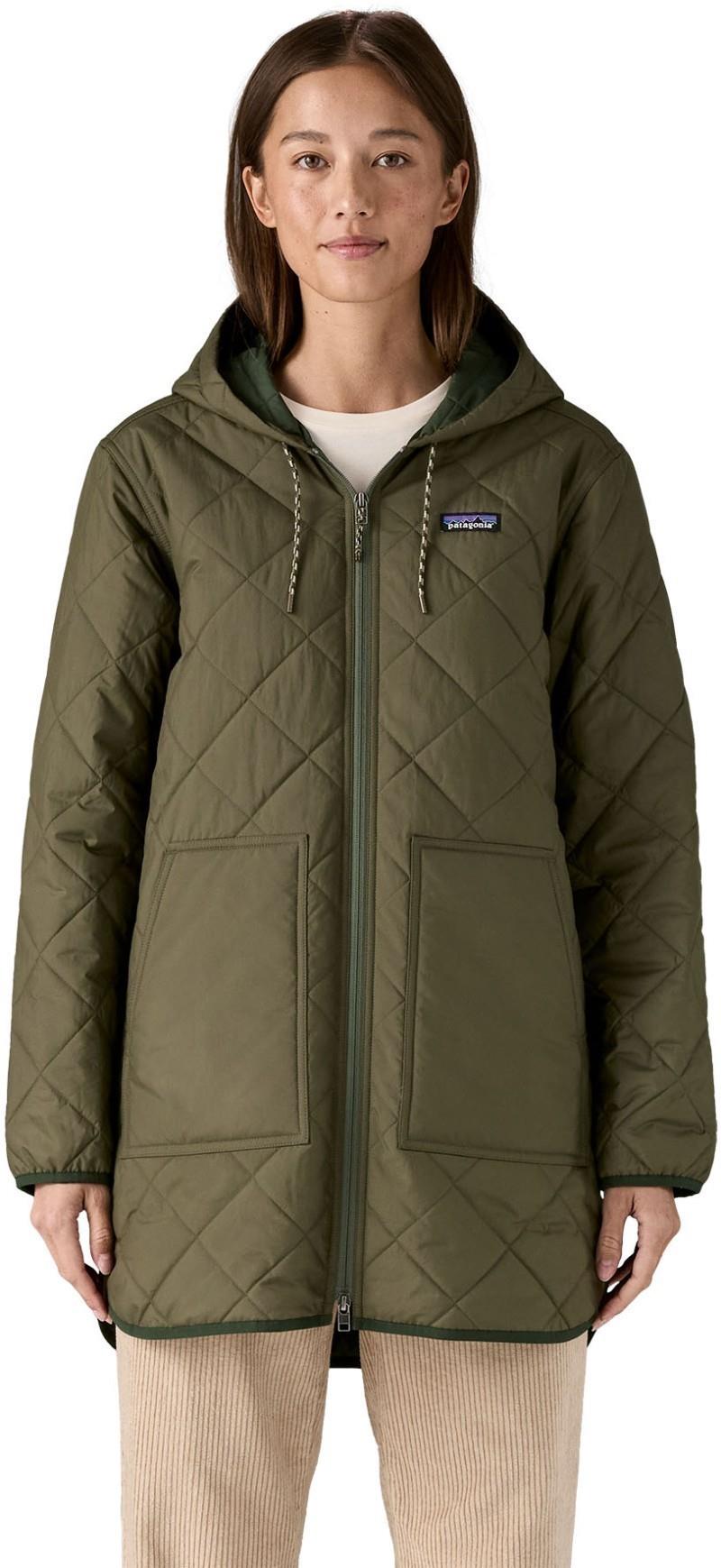 Diamond Quilted Parka - Womens - basin green 1