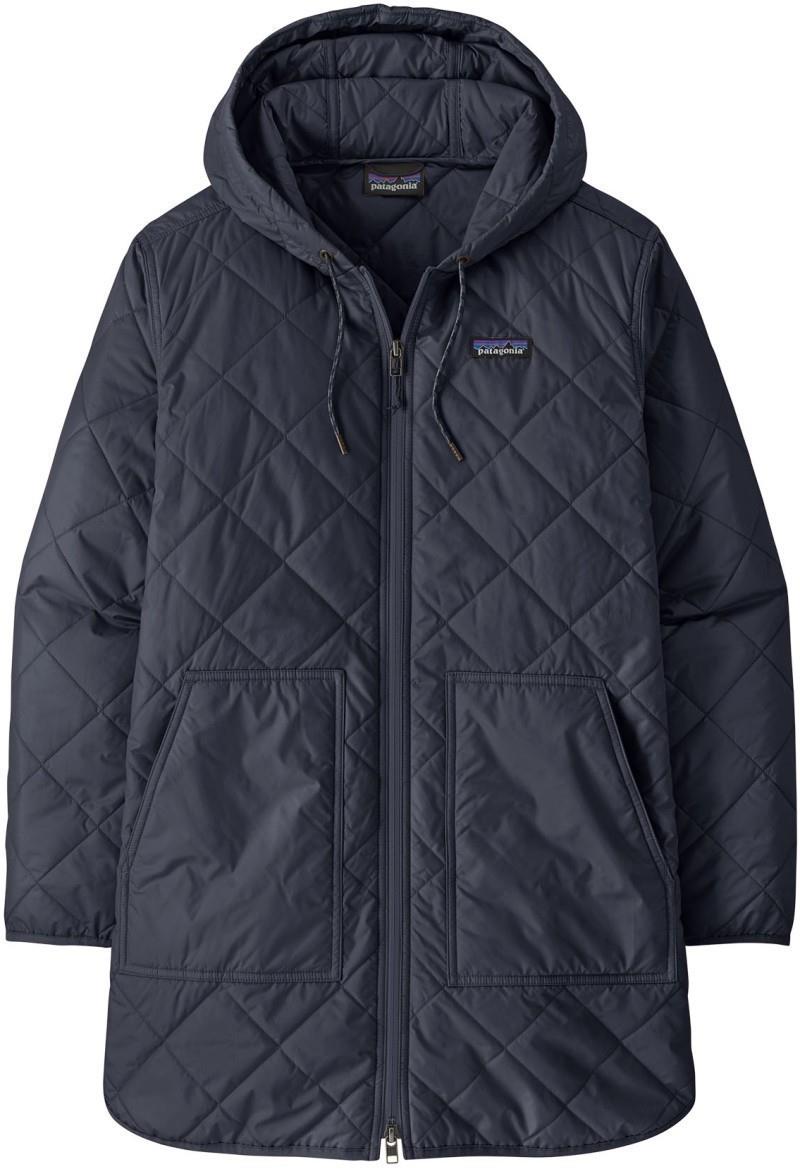 Diamond Quilted Parka - Womens - sunken blue 1