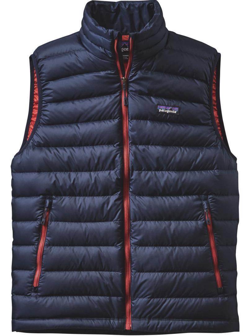 Down Sweater Vest - Mens - Navy Blue w/Ramble Red 1