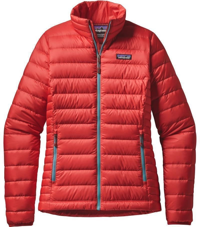 Down Sweater - Womens - french red w/mogul blue 1