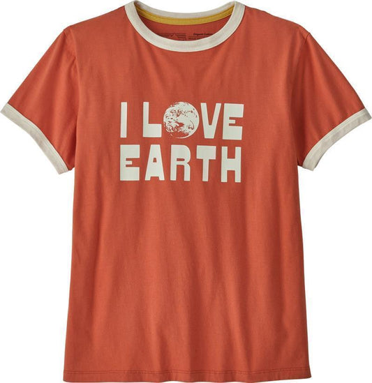 Earth Love Organic Ringer Tee - Womens - quartz coral 1