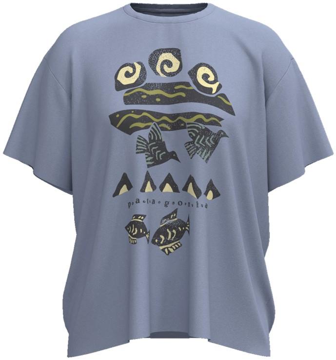 Ecotones Oversized Tee - Womens - ghost blue 1