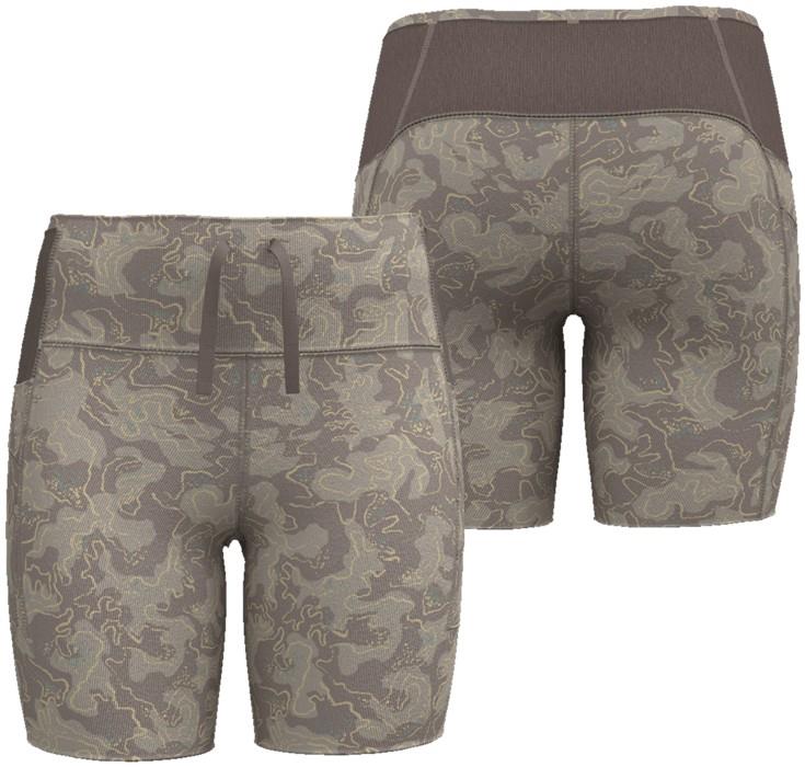 Endless Run Shorts, 7" Inseam - Womens - earth lines / albatross grey 1