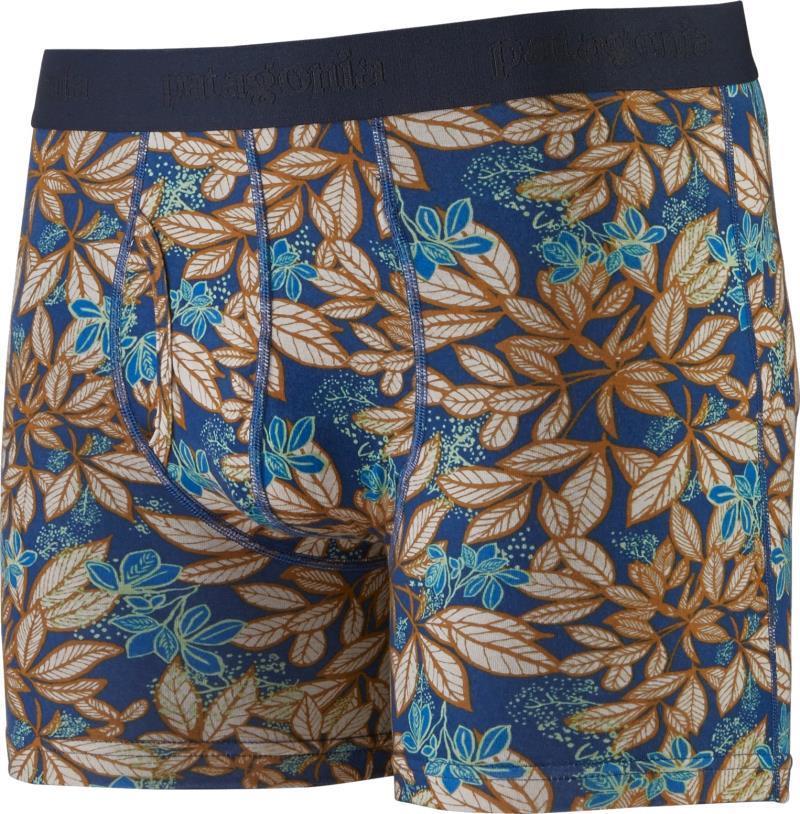 Essential Boxer Briefs, 3" Inseam - Mens - hevea leaves / superior blue 1