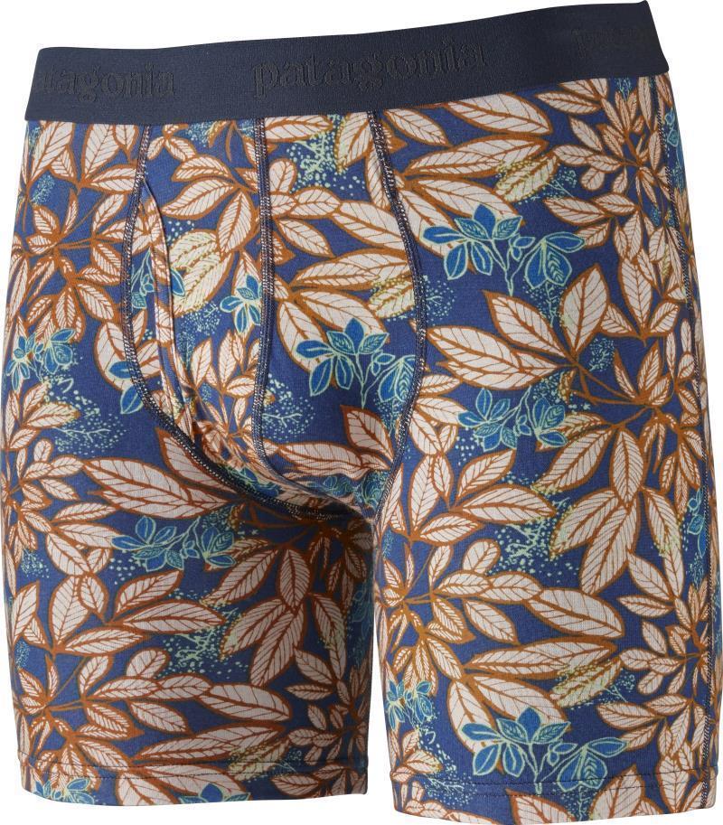 Essential Boxer Briefs, 6" Inseam - Mens - hevea leaves / superior blue 1