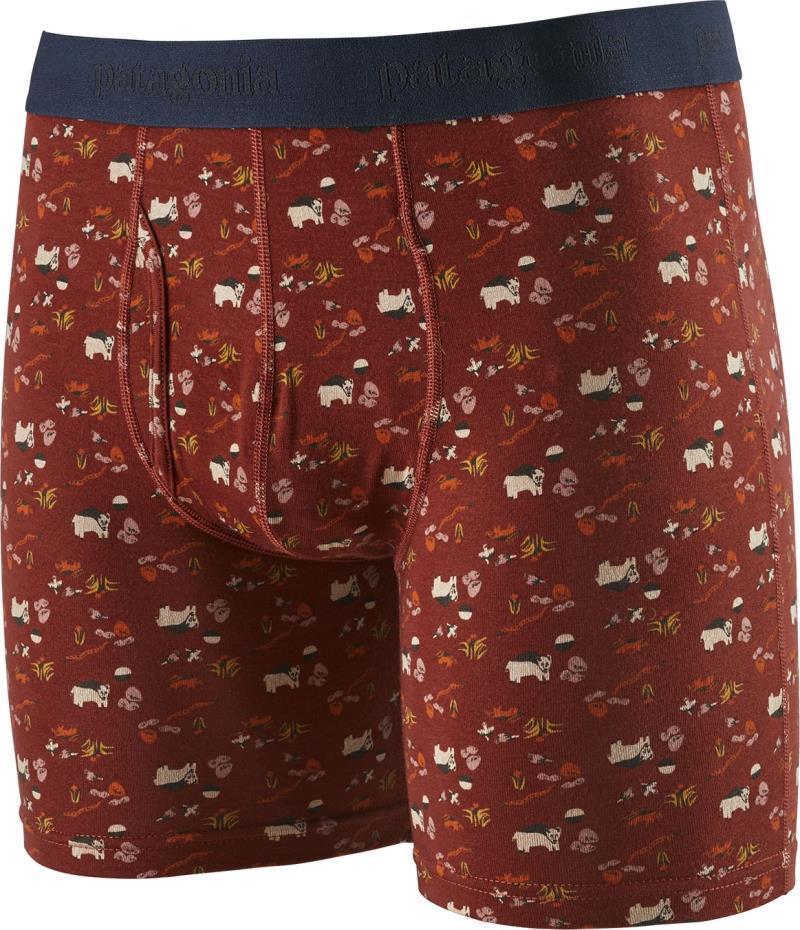 Essential Boxer Briefs, 6" Inseam - Mens - homeward bound multi / barn red 1