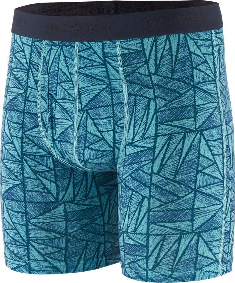 Essential Boxer Briefs, 6" Inseam - Mens - icy geo / dark borealis green 1