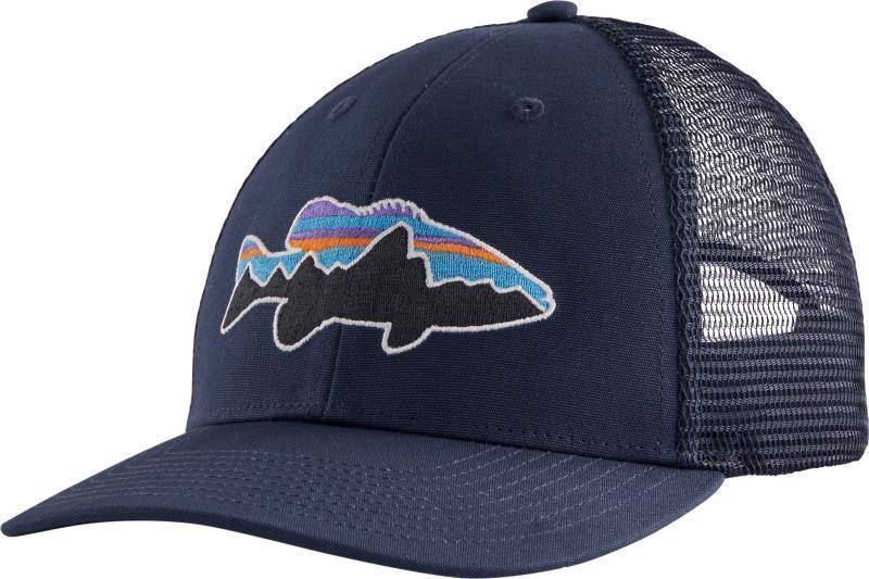 Fitz Roy Fish LoPro Trucker Hat - new navy w/fitz roy smallmouth 1
