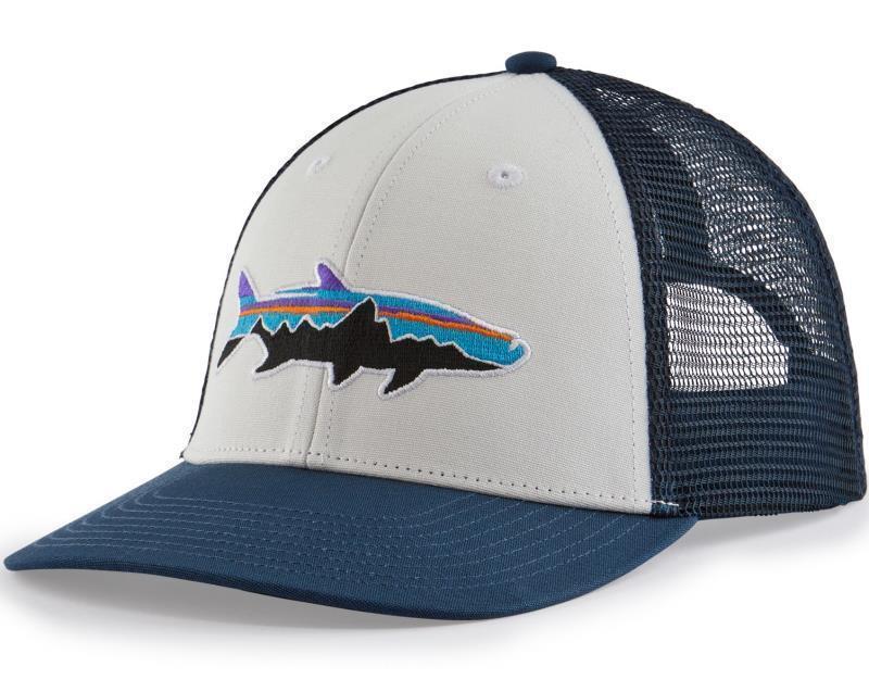 Fitz Roy Fish LoPro Trucker Hat - tidepool blue w/fitz roy tarpon 1
