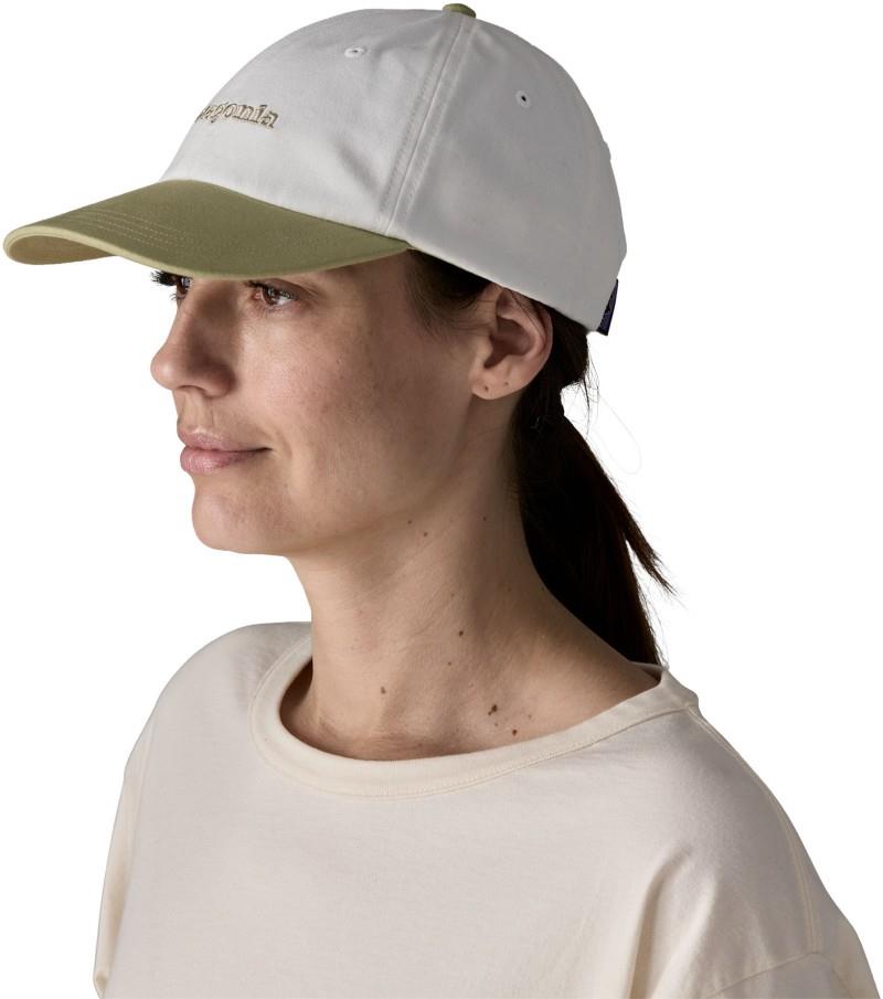 Fitz Roy Icon Trad Cap - text logo / birch white w/gumtree green 1
