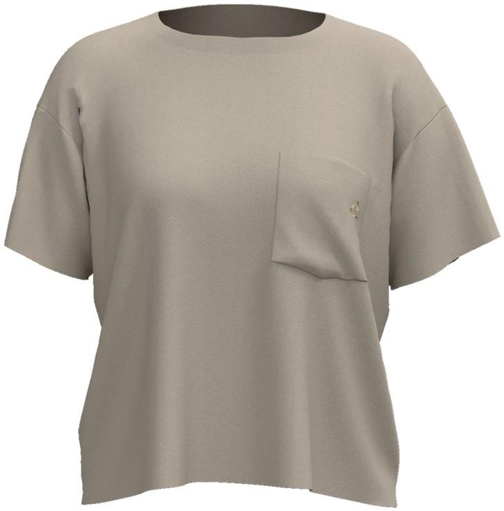 Fitz Roy Massif Easy-Cut Pocket Tee - Womens - albatross grey 1