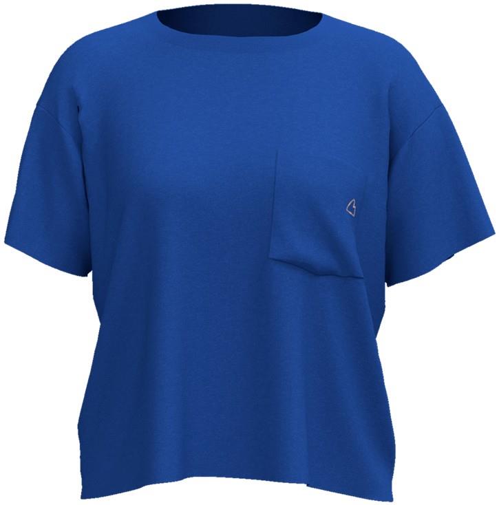 Fitz Roy Massif Easy-Cut Pocket Tee - Womens - oasis blue 1