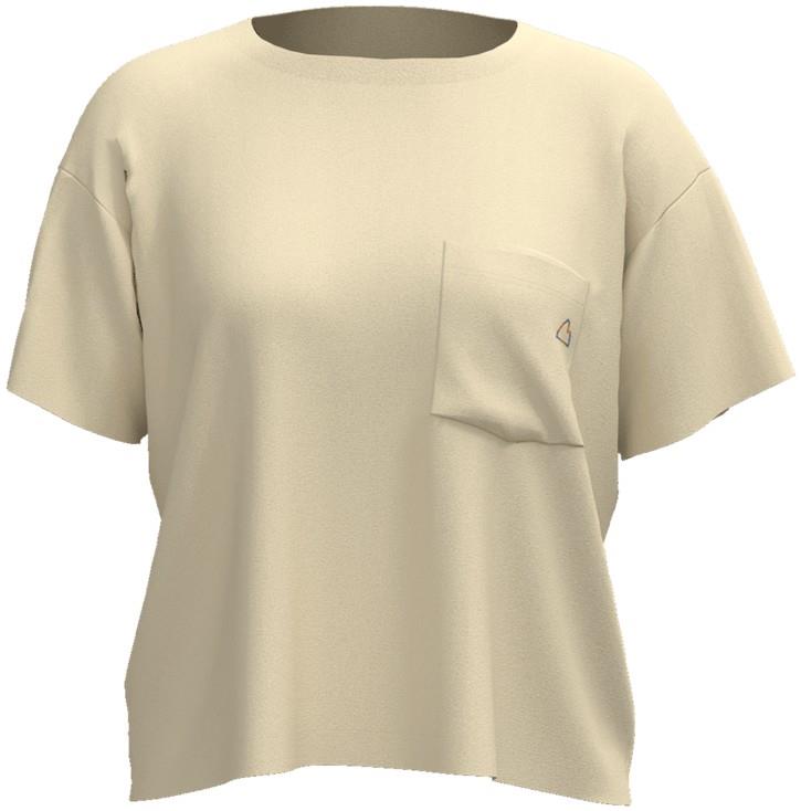 Fitz Roy Massif Easy-Cut Pocket Tee - Womens - undyed natural 1
