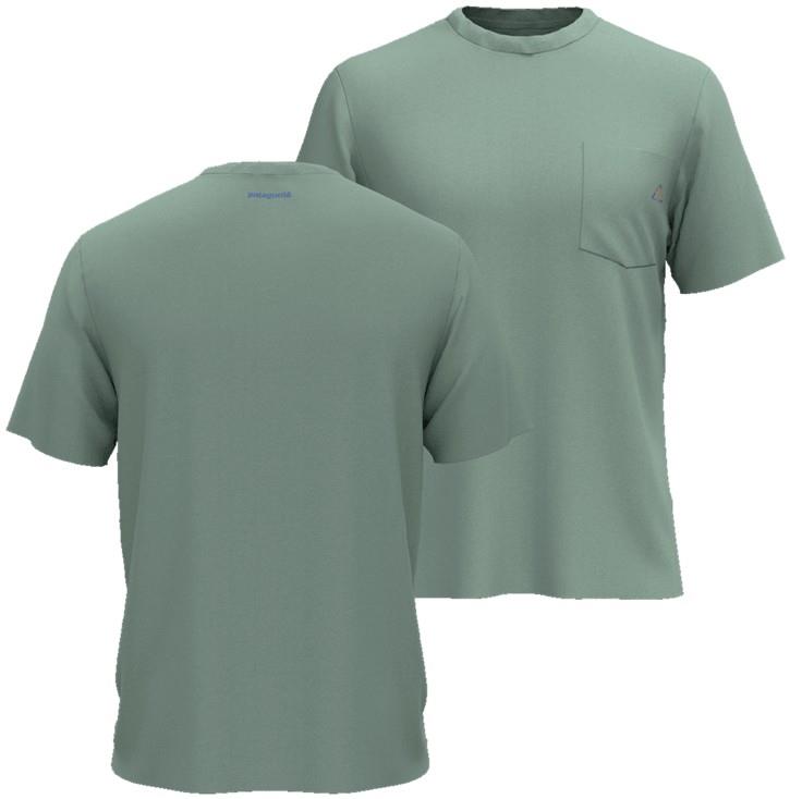 Fitz Roy Massif Pocket SS Tee - Mens - mixed green 1