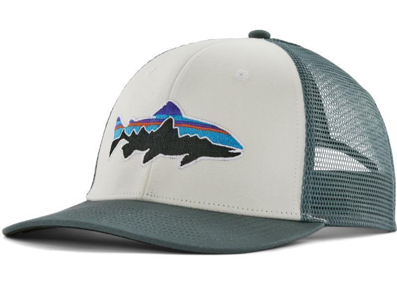 Fitz Roy Trout Trucker Hat - White w/Nouveau Green 1