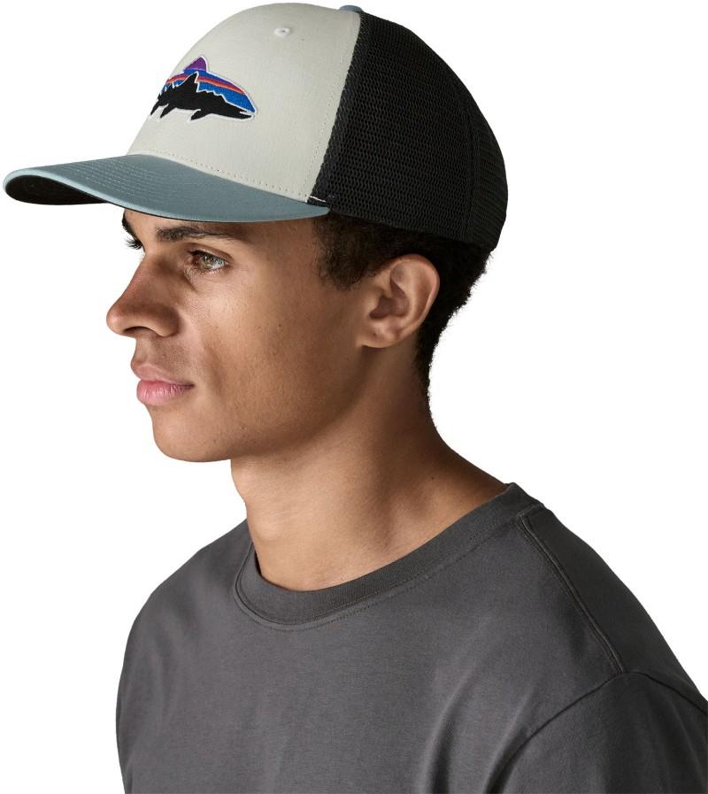 Fitz Roy Trout Trucker Hat - white w/blue sage 1