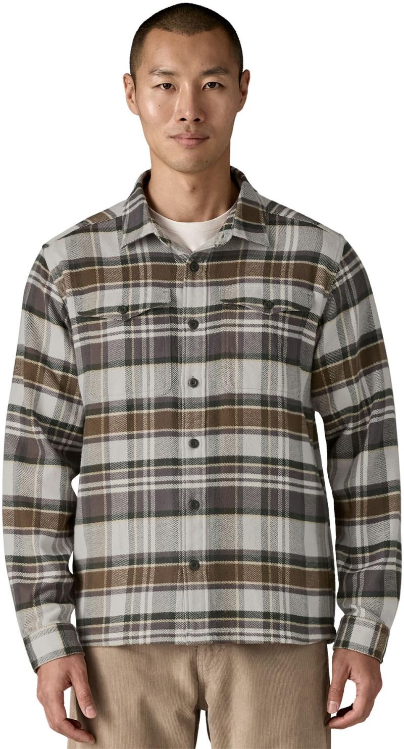 Fjord Flannel LS Shirt - Mens - blizzard / salt grey 1