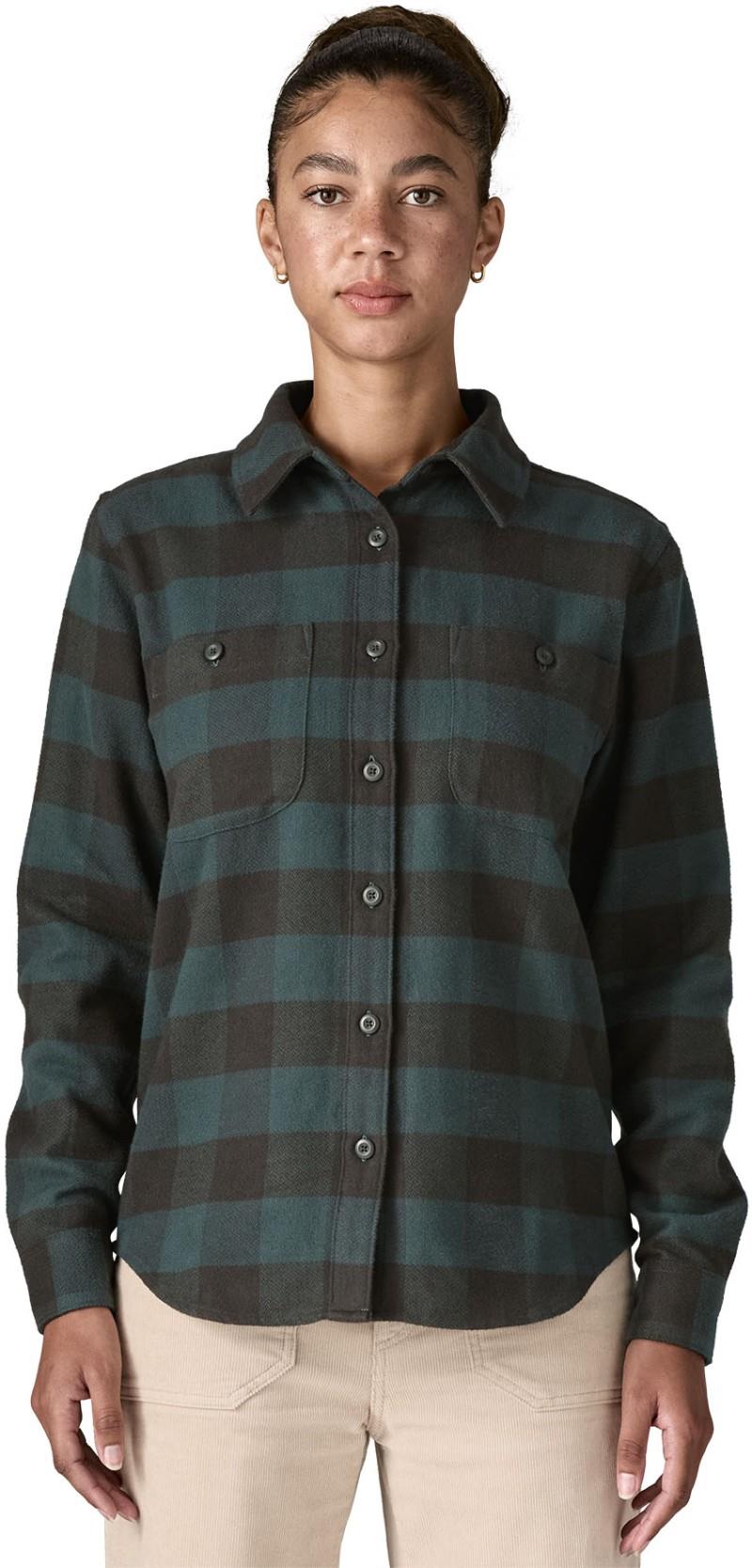 Fjord Flannel LS Shirt - Womens - buffalo check / old growth green 1