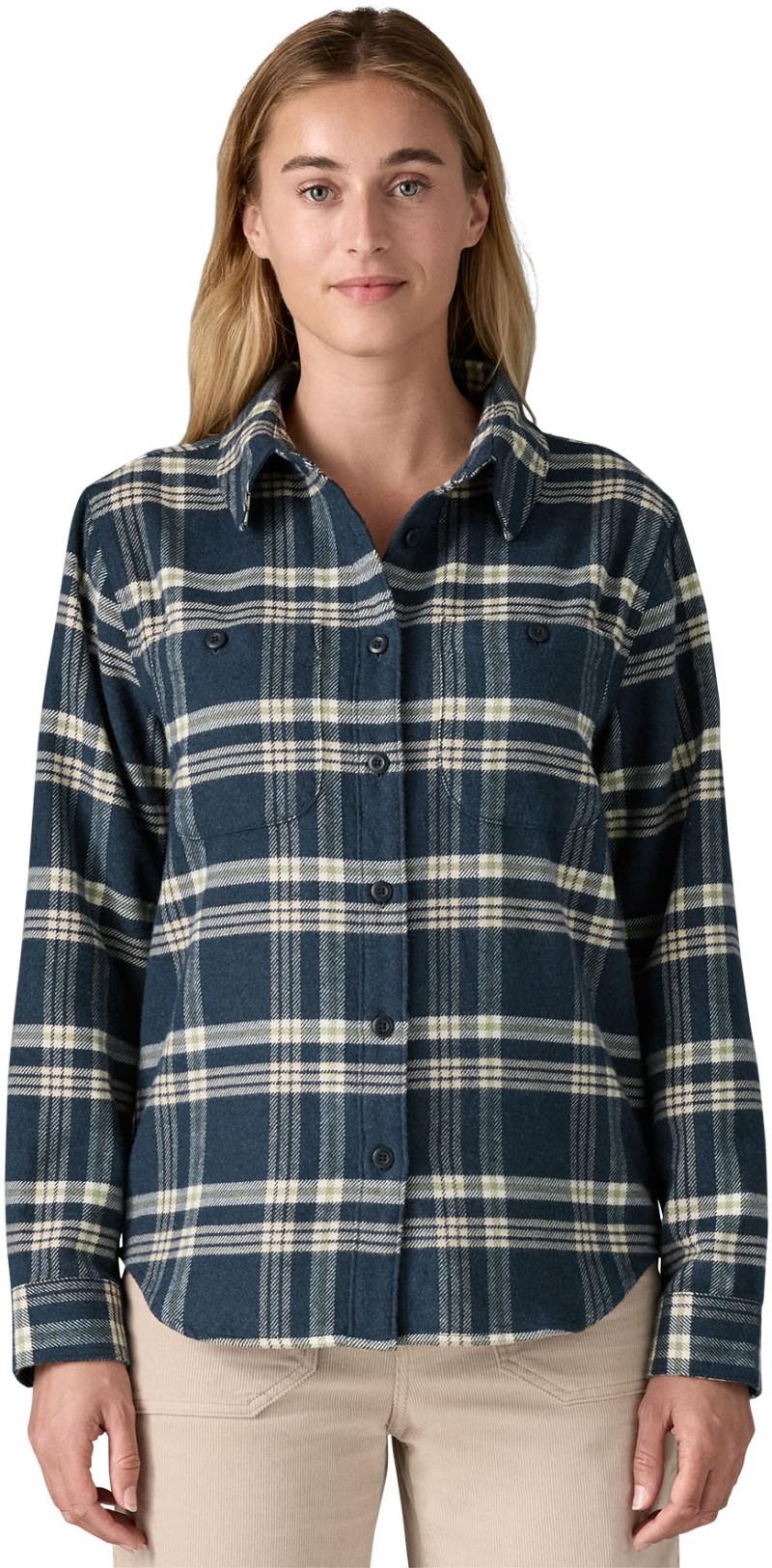 Fjord Flannel LS Shirt - Womens - old spruce / sunken blue 1