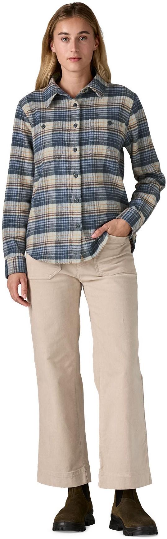 Fjord Flannel LS Shirt - Womens - river plaid / barnacle blue 1