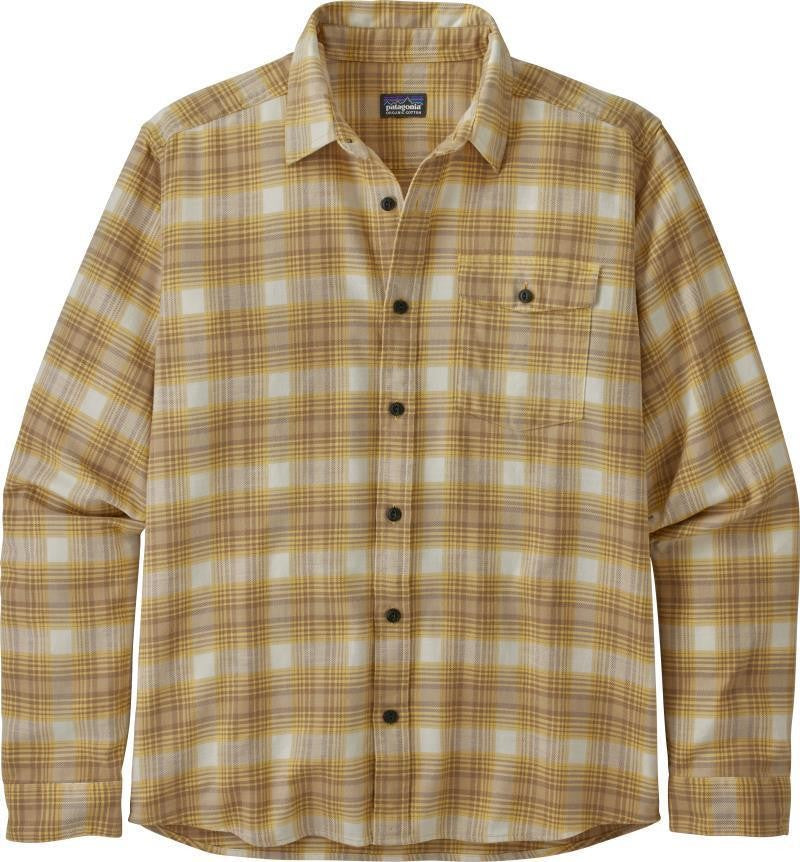 Fjord Flannel Lightweight LS Shirt - Mens - grange / surfboard yellow 1
