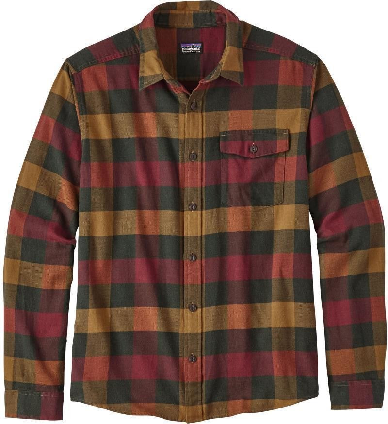 Fjord Flannel Lightweight LS Shirt - Mens - upriver / drumfire red 1