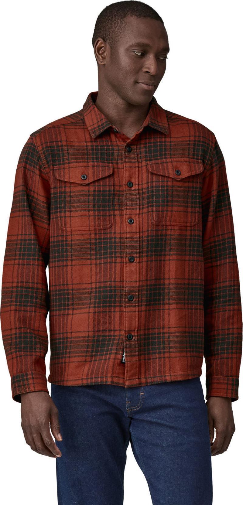 Fjord Flannel Shirt - Mens - Cascade / Burnished Red 2