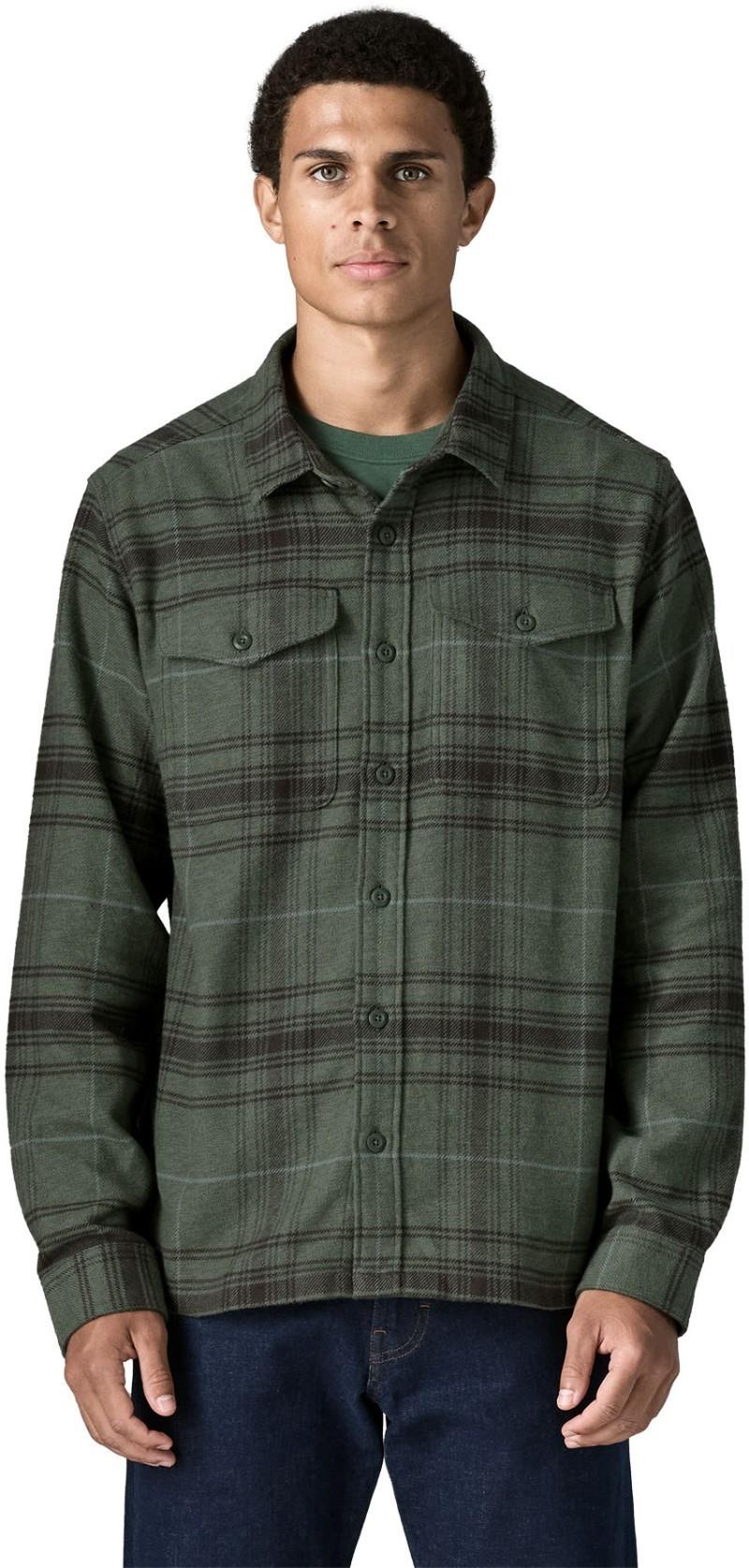 Fjord Flannel Shirt - Mens - dissolve / treeline green 1