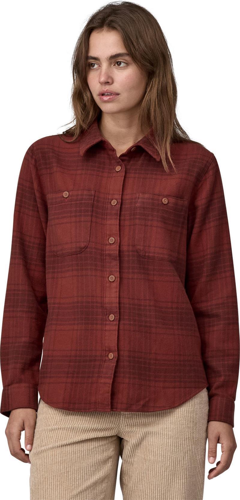 Fjord Flannel Shirt - Womens - Cascade / Oxide Red 2