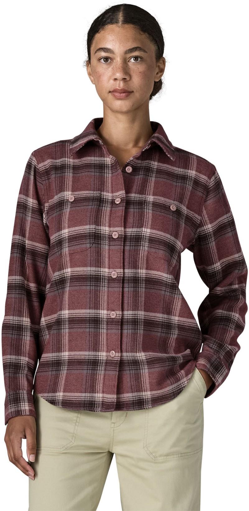 Fjord Flannel Shirt - Womens - cozy cabin / berry fig 1
