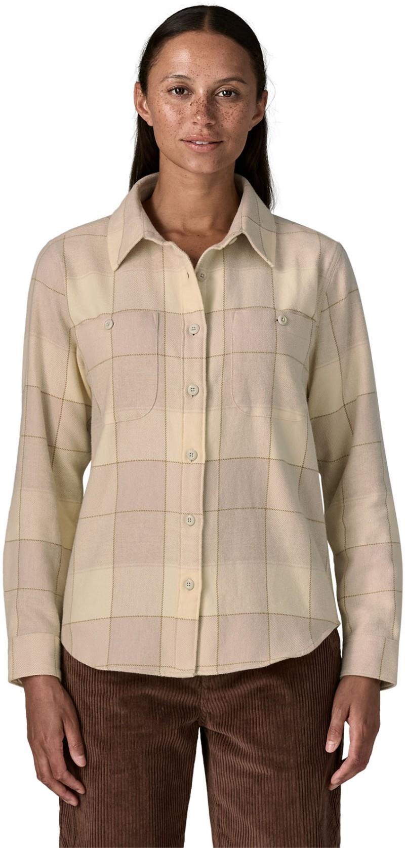 Fjord Flannel Shirt - Womens - snow owl / rutabaga white 1