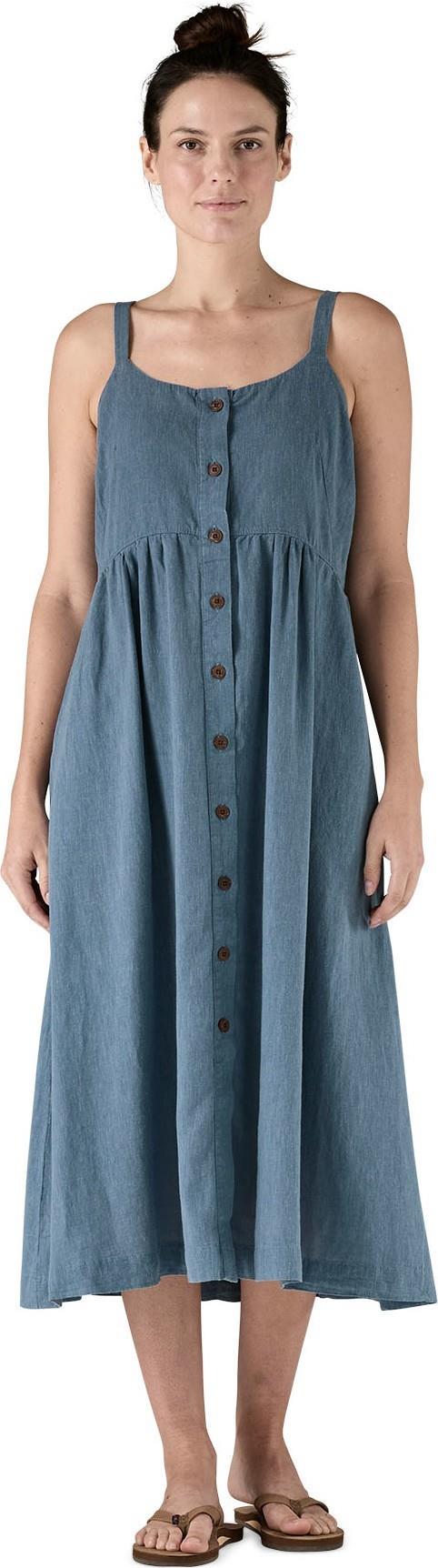Garden Island Dress - whole weave / still blue 1