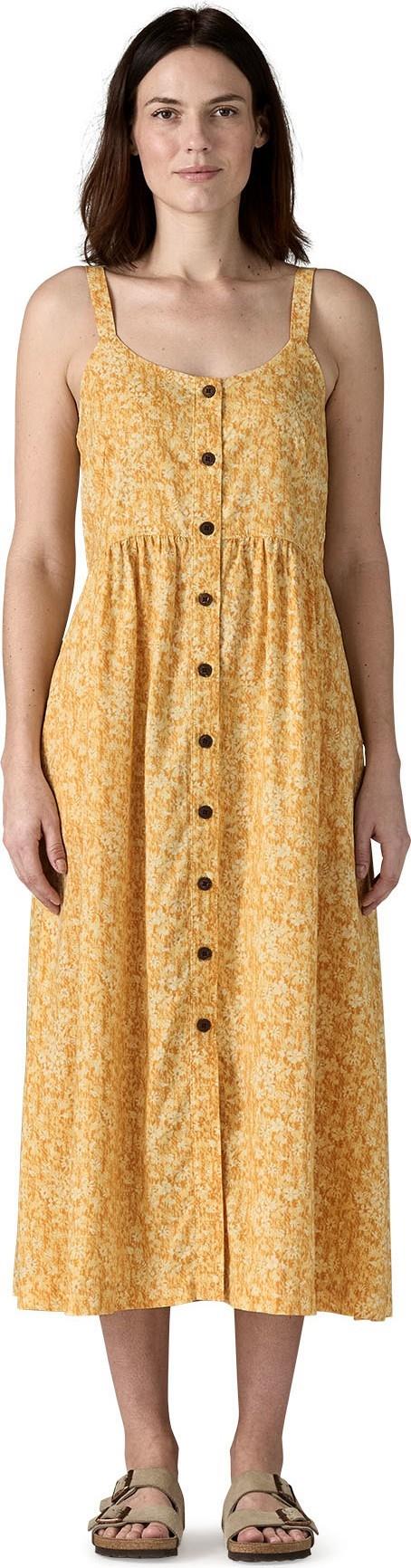 Garden Island Dress - wildflower pastel / beeswax tan 1